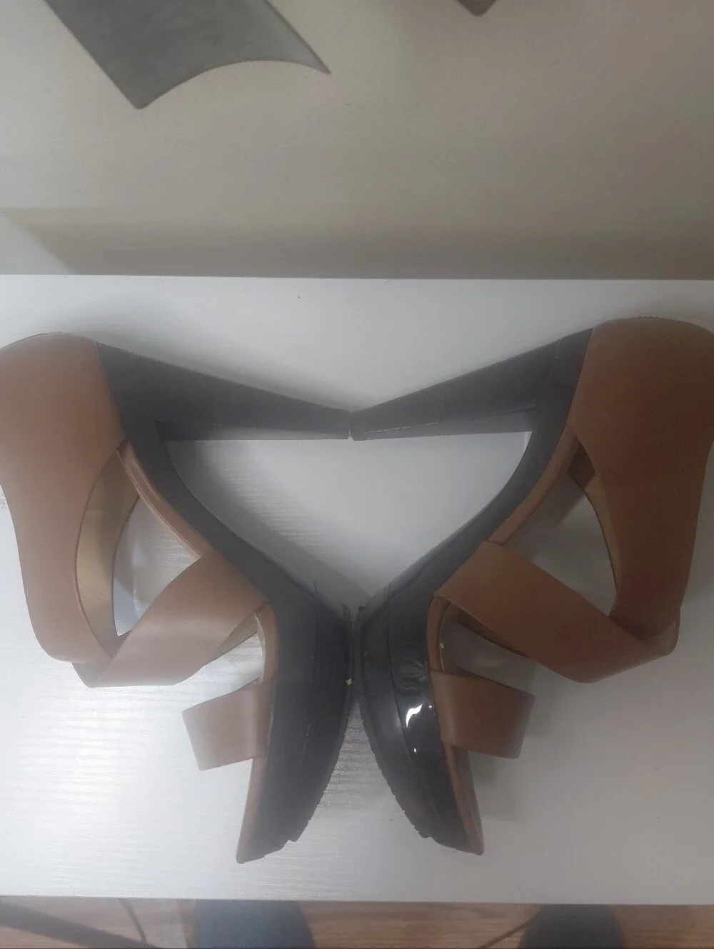 Michael Kors Brown Strappy Platform Heels Size 7.5